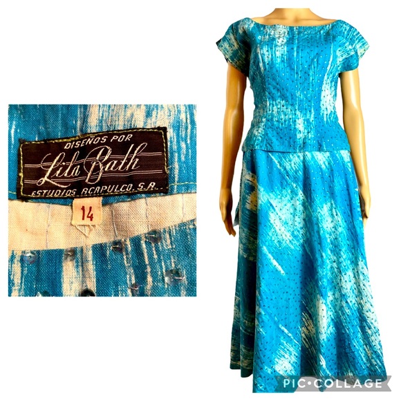 Vintage Lila Bath circle skirt and top size 14 - Picture 4 of 16